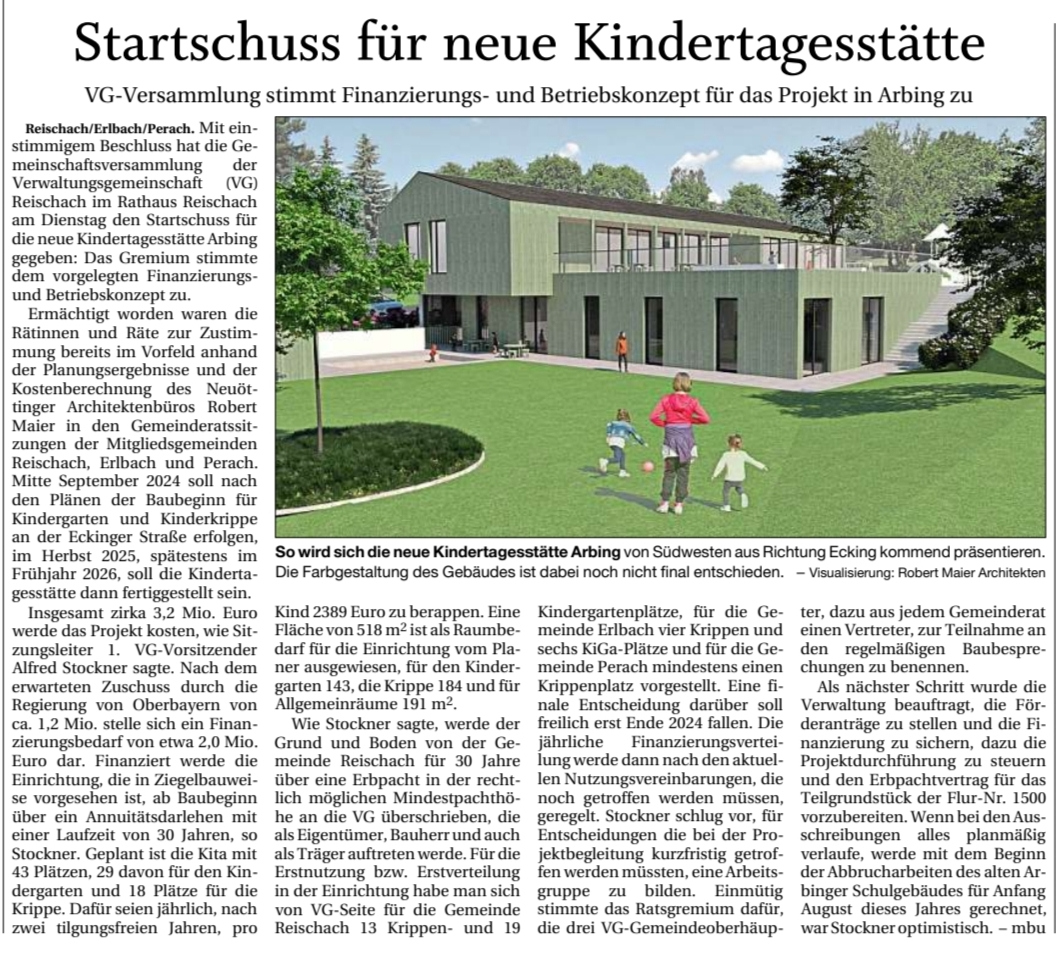 240405 Robert Maier Architekten Startschuss Kindertagesstätte Arbing