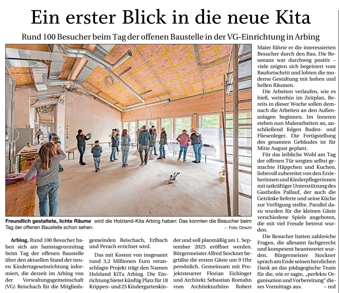 250521 Zeitungsartikel ANA Tag der offene Baustelle