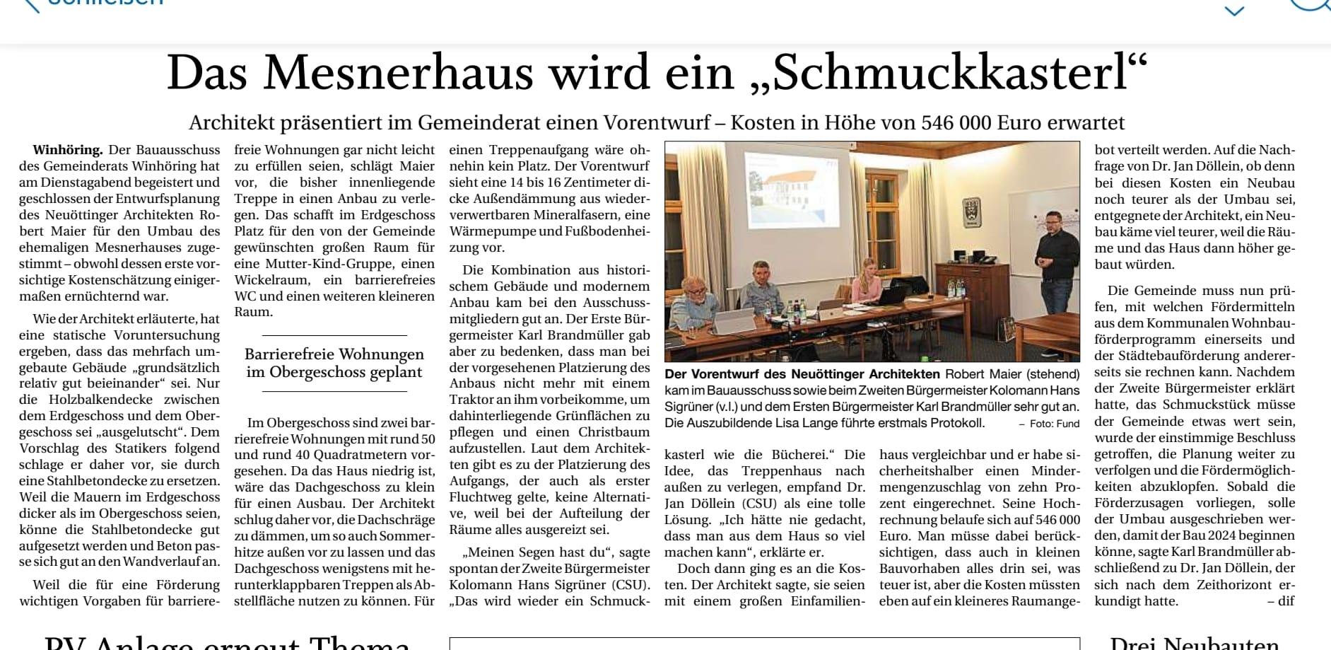 Robert Maier Architekten Mesnerhaus Winhöring 02