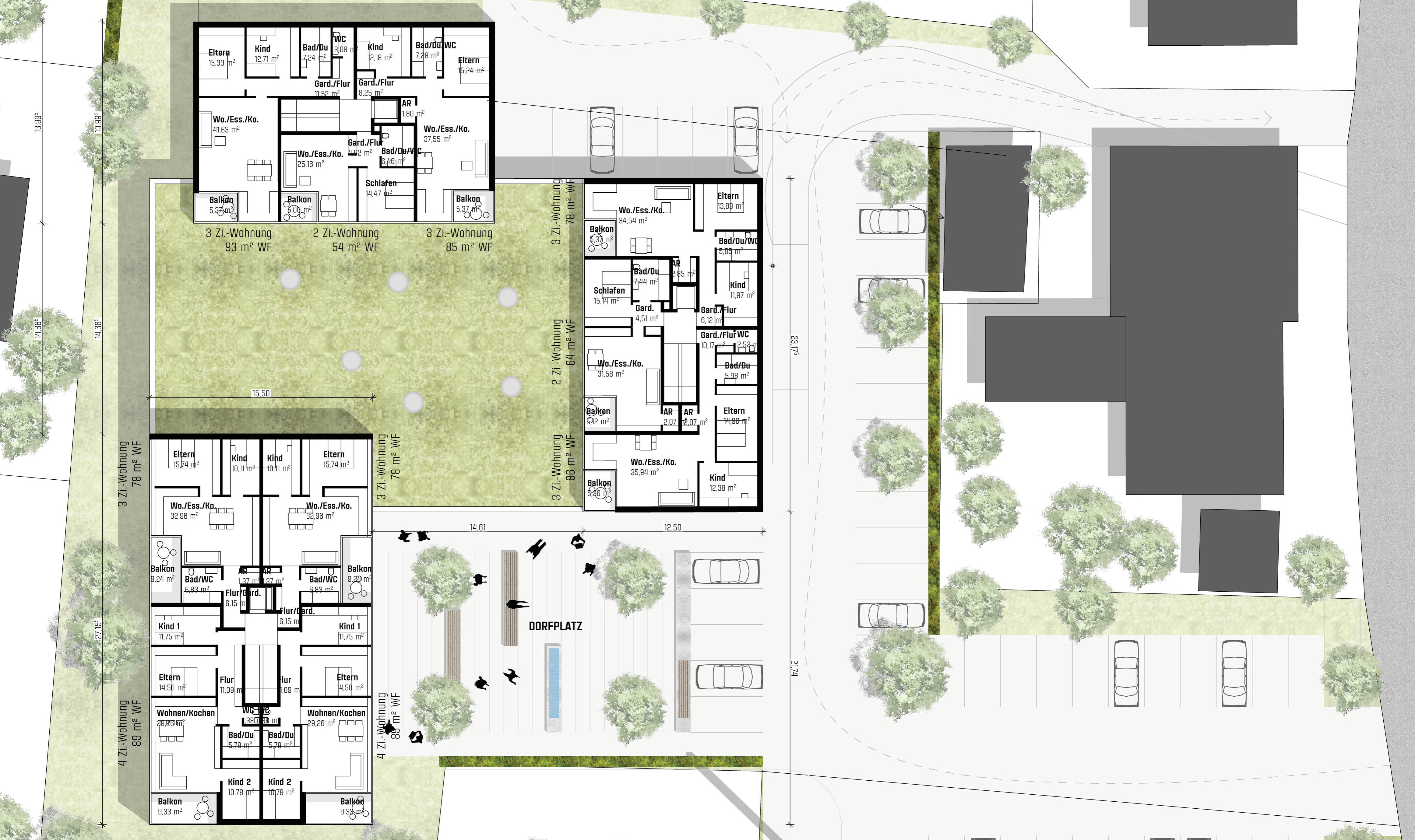 Robert Maier Architekten Neue Mitte Feichten Grundriss