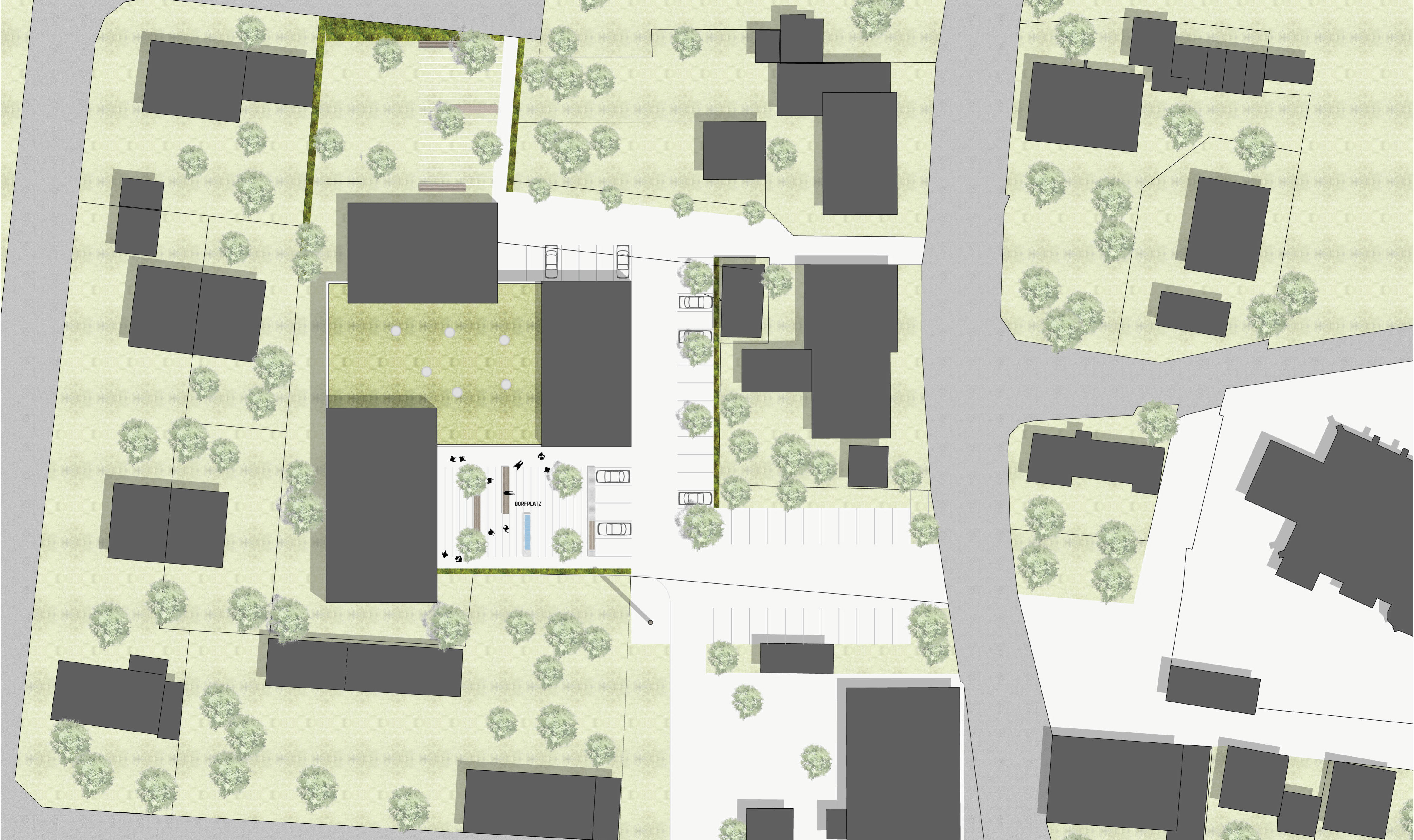 Robert Maier Architekten Neue Mitte Feichten Lageplan